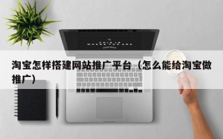 巨野淘宝怎样搭建网站推广平台（怎么能给淘宝做推广）